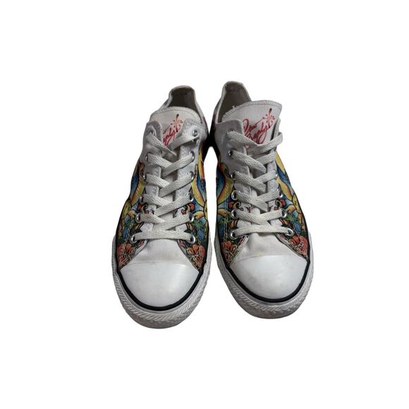 Rare Converse + Drew Brophy Art White Colorful Low Top Limited Edition Sneakers - Picture 4 of 10